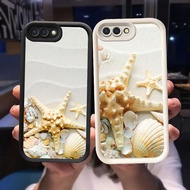 O-48 Beach Shell Casing for OPPO A37 A1K A5 A83 A3S A39 A12E Realme C2 C2s Black and White