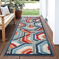 Superior Waimea Indoor Outdoor Runner Rug, Perfect for Patio, Poolside, Backyard, Playroom, Kitchen,
