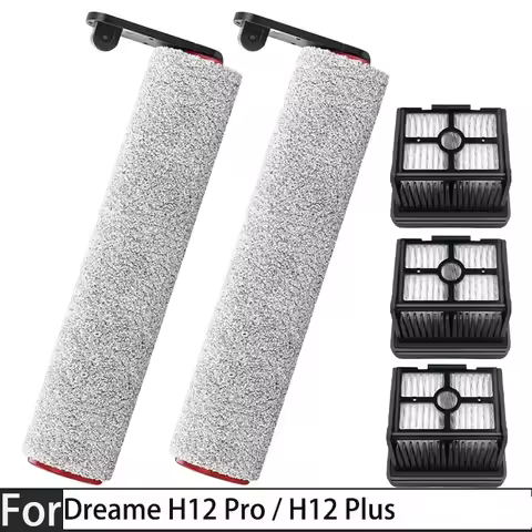 Dreame H12 Pro / H12 Plus Soft Brush Spare Parts Wet Dry Vacuum Cleaner Roller Hepa Filter Accessori