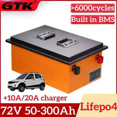GTK 72V Lithium Battery 50Ah 70Ah 90Ah 100Ah 150Ah 180Ah 200Ah 300Ah Lifepo4 for 3KW 7KW 10KW 14KW S