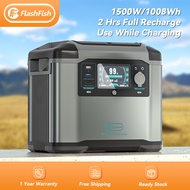 (2 Hrs Full Recharge)FlashFish 1500W 2000W Portable Power Station UPS Power Supply Solar Generator C