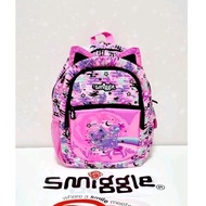 (ORIGINAL) Smiggle Away Classic Backpack/Kids Backpack SD/SMP - Pink Cat