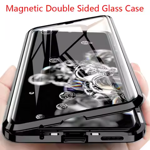 Metal Magnetic Phone Case For Samsung Galaxy Note 8 9 10 A50 A51 A70 A71 A81 A91 S10 S8 S9 S20 Plus 