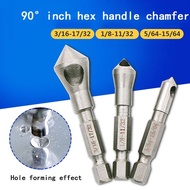 3pcs 90 Degrees Countersink Bit Set Deburring Drill Bits Tapper Hole Cutter Hand Tools Wood Wooden Metal Woodworking Hole Saw