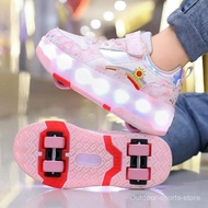 Four-Wheeled Roller Shoes Girls Roller Skates Kids Outdoor Sports Shoes Girls Youth Detachable Rolle