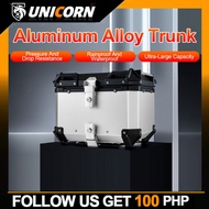 Motorcycle Compartment 45/55/65 Liters Top Box Motorcycle Alloy Top Box With Back Rest Metal Base