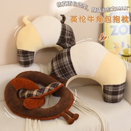 Cute British Croissant Base Water Knot Pillow Decoration Ornaments Sofa Pillow Seat Lumbar Sleeping 
