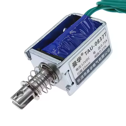 DC 12V electric magnet TAU-0837T 24V frame electromagnet TAU-0837 push&pull Type Stroke 10mm Max For