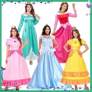 Halloween Costume Elsa Anna Peach Cinderella Adult Princess Dress Adult Queen of Hearts Costume