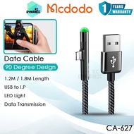 Mcdodo CA-627 Data Cable 2A Charging Cable Gaming Cable LED Light Cable 90 Degree Cable Mcdodo CA-62