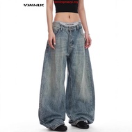 Haven Studio men's and women's baggy jeans with wide curved leg, blue, black, brown, broken effect