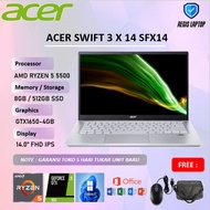 laptop acer swift x 14 sfx14 gtx1650 4gb ryzen 5 5500 - +antigores