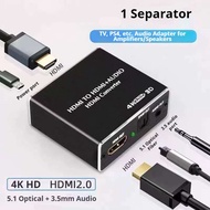 Audio splitter HDMI audio splitter HD to headphone channel PS4/XBOX set-top box 4K player PS5/switch