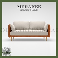 MERAKEE Fabric 1/2/3 Seater Sofa Solid Wood Color Solution Living Room Furniture JC649