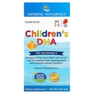 Nordic Naturals, Children's DHA, Ages 3-6, Strawberry, 250 mg, 360 Mini Soft Gels