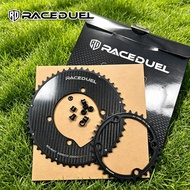RACEDUEL 110BCD Chainring Carbon Fiber Road Bike Chainring 50-34T/52-36T/53-39T/54-40T Bike Crank Ch
