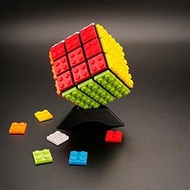 Speed Magic Rubix Cube 3x3 Build-on Brick Smooth Turning Magic Cube Brain Teaser Puzzle and Building