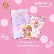 【CHOW Goldsmith】999 Pure Gold Hello Kitty Gold Bar（0.1g）Emas KT Cat Gradient Colorful Gold Pieces