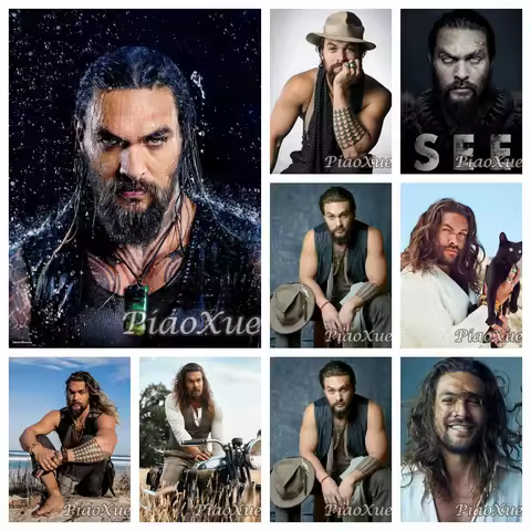 5D DIY Diamond Painting Jason Momoa Movie Star Poster Diamond Embroidery Drama Actor Cross Stitch Rh