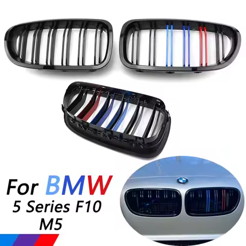 M5 M Color Car Front Bumper Kidney Grill Grille Racing Grills For BMW 5 Series F10 F11 F18 520i 523i