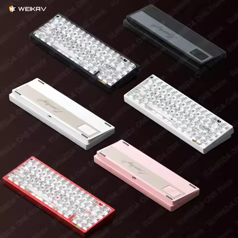 WEIKAV Lucky65 V3 Lucky65 V2 ZA68 NUT65 Wireless Aluminum Mechanical Keyboard Kit RGB Bluetooth Wire