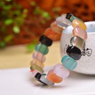 純天然彩色瑪瑙多寶手排 顏色超美美貨不 上手超美