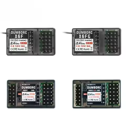 1pcs P6F/P6FG/P6DC/P6DCG 2.4G 6CH Radio Control System Receiver for X4 X5 X6 X6P Transmitter RC Car 