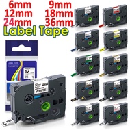 Compatible Brother Tape P-Touch TZe Tape 6mm 9mm 12mm 24mm 18mm 36mm TZe231 TZe221 TZe241 TZe251 Lab