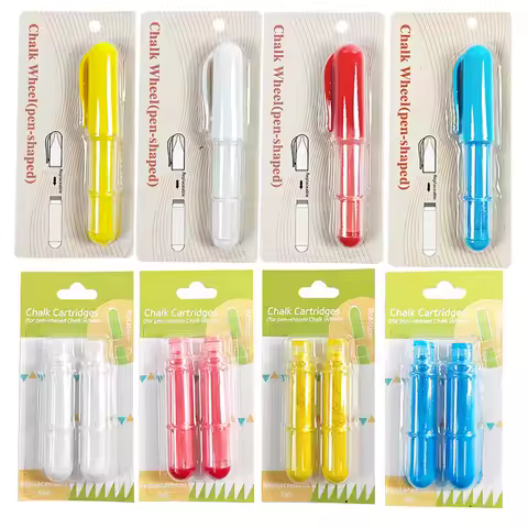 Chalk Wheel Pen-Shaped Tailors Chalk DIY Tailor Liner Pen Tailoring Dressmakers Marking Tool Sewing 