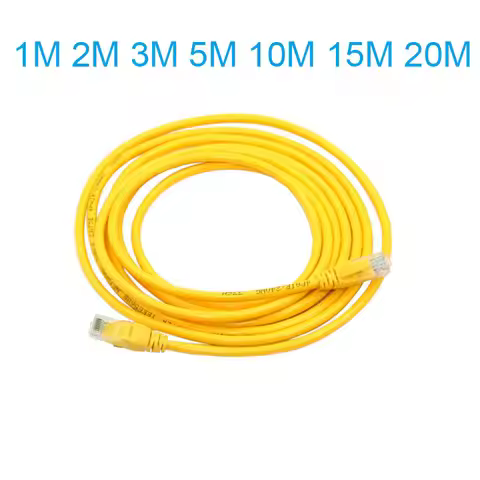 Yellow RJ45 UTP cat5e network extension cable 1M 2M 3M 5M 10M 15M 20M 8p8c Ethernet patch cord coppe