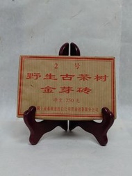 2003年古樹金芽熟磚普洱茶磚熟茶