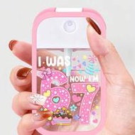 6 To 7 Years Old Birthday Element Letter Pattern Waterless Hand Sanitizer Spray, 50ml Portable Spray