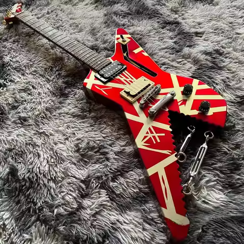 free randy rhoads signature flying v duplex vibrato electric guitar polka dot finish top china guita