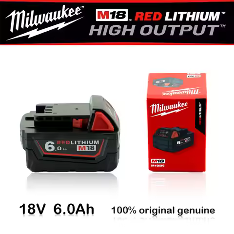 Milwaukee m18 battery, bateria lifepo4 M18B6, 6000mAh lithium battery XC48-11-1860 Original milwauke