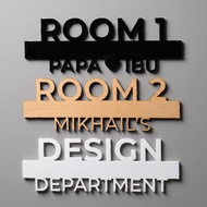 Label Pintu Bilik Akrilik l Label Pintu Bilik Kayu l Akrilik l Kayu Maple l Dekorasi Rumah @ Pejabat