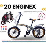 20 ENGINEX Foldable Bike 20 Inch Basikal Lipat  Bicycle Sport Adult Dewasa Foldable 7 SPEED Basikal lipat murah