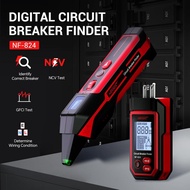 NOYAFA NF-824 Rechargeable Circuit Breaker Finder with LCD Display & GFCI Outlet Tester, 90-230V AC 