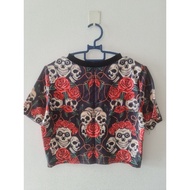 Gothic Skull Crop Top