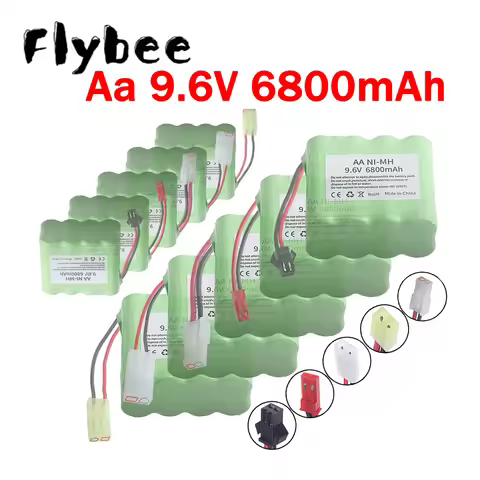 1PCS AA 9.6V NiMH Battery With Tamiya/SM//JST/EL-2P Plug For Rc toys Car Tank Train Robot Boat 9.6v 