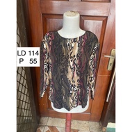 Blouse Top Vintage Leopard Print Crop Top