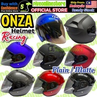 ONZA Motor Helmet Same KHI Design With Visor SIRIM Approved Plain Matt Open Face Racing Helmet MVSTA