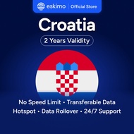Eskimo Croatia eSIM 1-10GB | 2 Years Validity | How to Redeem in Description