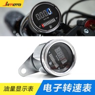 Modification12V Motorcycle Tachometer Fuel Gauge Scooter LCD Retro Instrument Oil Gauge RPM Oil Gaug