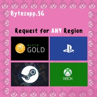 Multi-Platform Gift Card Request Service | Razer Gold, Steam, PlayStation, Xbox | Any Region Availab