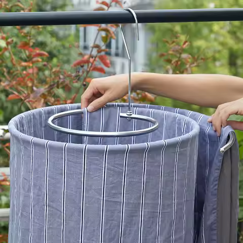 Multi-Functional Spiral Clothes Drying Rack 1/2Pcs, Round Rotating Sheet & Quilt Hanger, Practical H