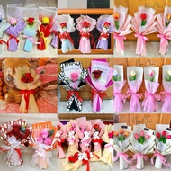 Wax Flower Bouquet, Glitter Bouquet, 1 Tulip Bouquet, 3 Flowers