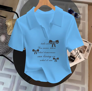 Kaos Crop Top Polo Shirt Wanita/Crop Top Polos/Kaos Wanita/T-shirt Kerah Polos//Kaos Crop Top