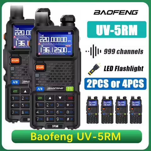2/4PCS Baofeng UV-5RM 10W Walkie Talkie Wireless Copy Frequency Long Rang Type-C Charge Long Range F