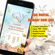 Kad Aqiqah Digital | Kad Digital Hari Jadi | Kad digital | Digital Birthday