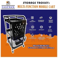 [100% Steel] 3 Tier Metal Trolley/Multifunction Mobile cart/Storage Rack/Kitchen Trolley